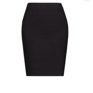 NWT BCBGMAXAZRIA Alexa Bodycon Bandage Black Skirt Sz XXS